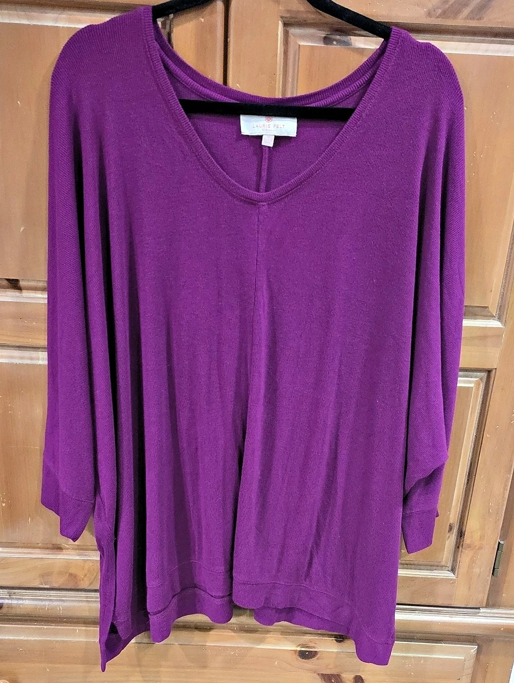Laurie Felt Long Sleeve Tunic in Purple Size Medium